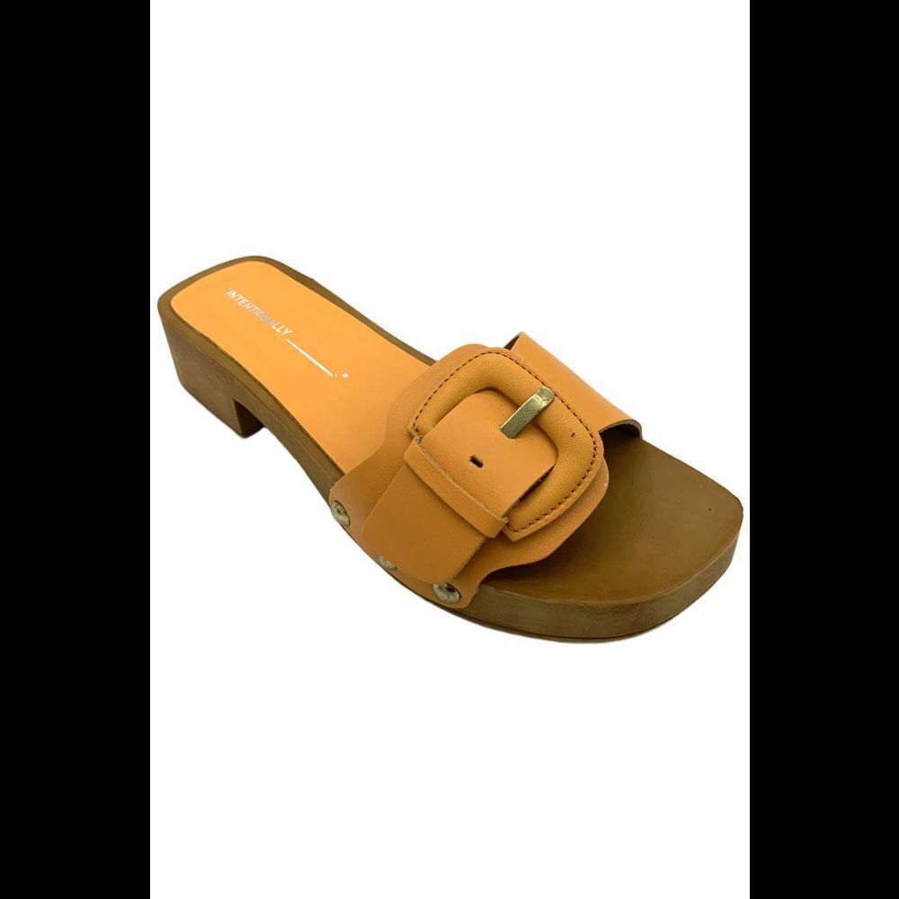 INTENTIONALLY BLANK Buckle Clog Sandals Mar Mandarin - Medium